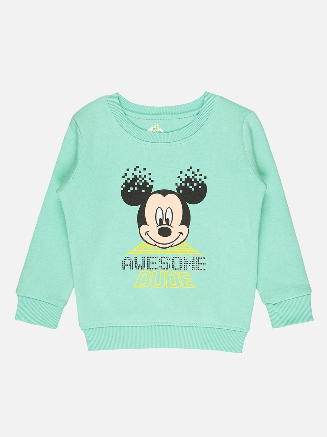 

Bodycare Kids Boys Mickey Mouse Printed Fleece Pullover, Green