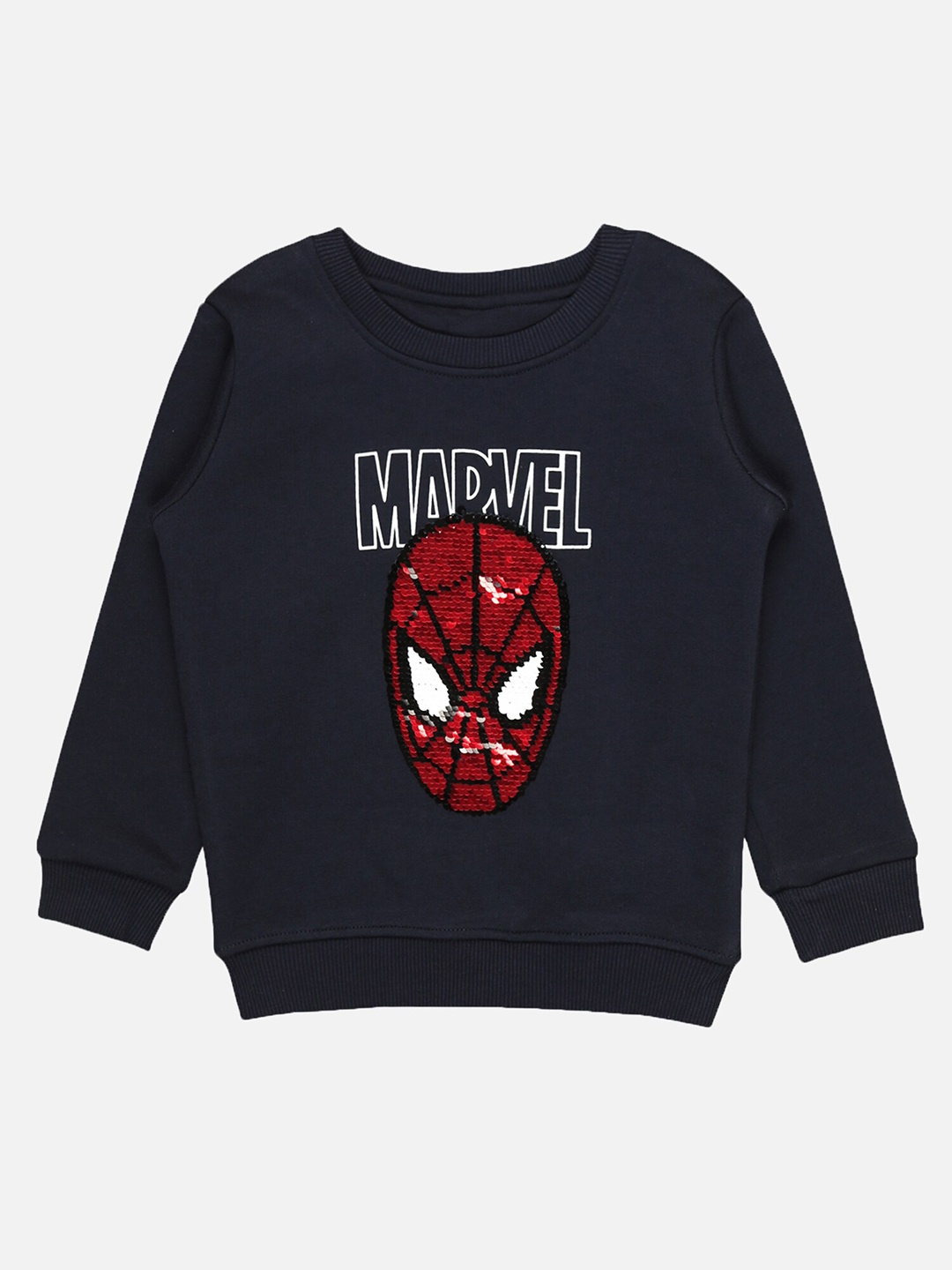 

Bodycare Kids Boys Spider-Man Printed Fleece Sweatshirt, Navy blue