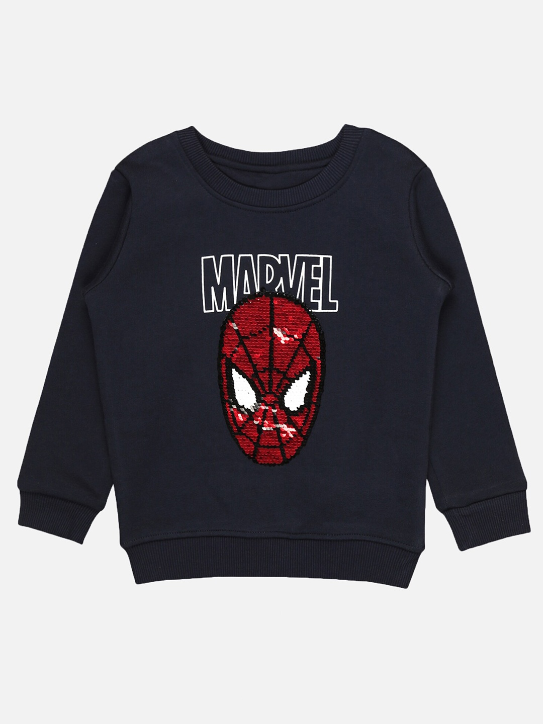 

Bodycare Kids Infant Boys Spider Man Printed Fleece Pullover, Navy blue