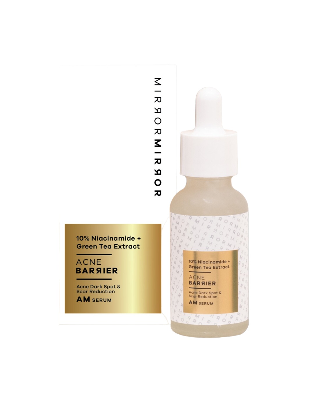 

Mirror Mirror Acne Barrier AM Face Serum with Niacinamide & Green Tea - 30 ml, White