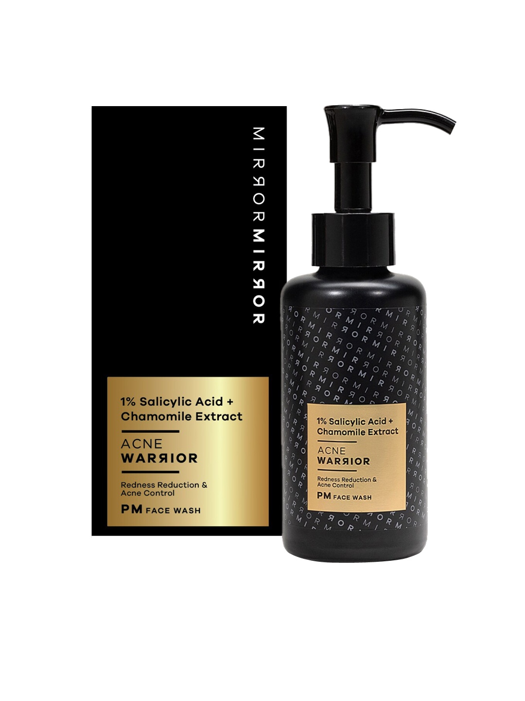 

Mirror Mirror Acne Warrior PM Face Wash with Salicylic Acid & Chamomile Extracts - 100 ml, Black