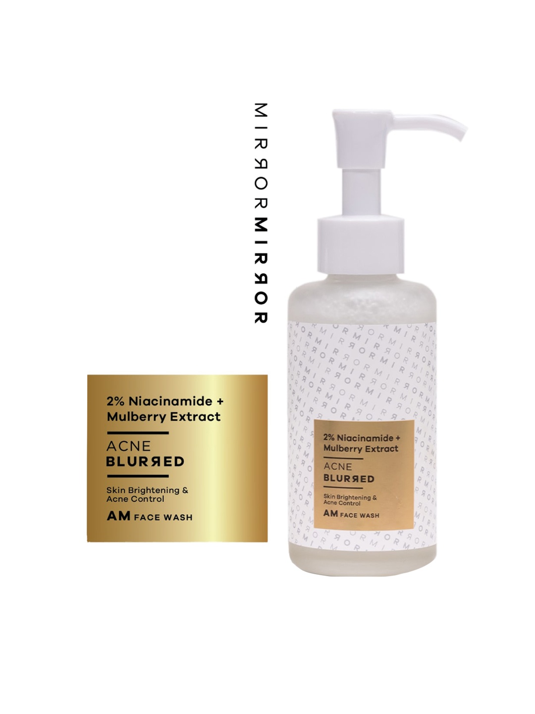 

Mirror Mirror Acne Blurred AM Face Wash with 2% Niacinamide & Mulberry Extract - 100 ml, White
