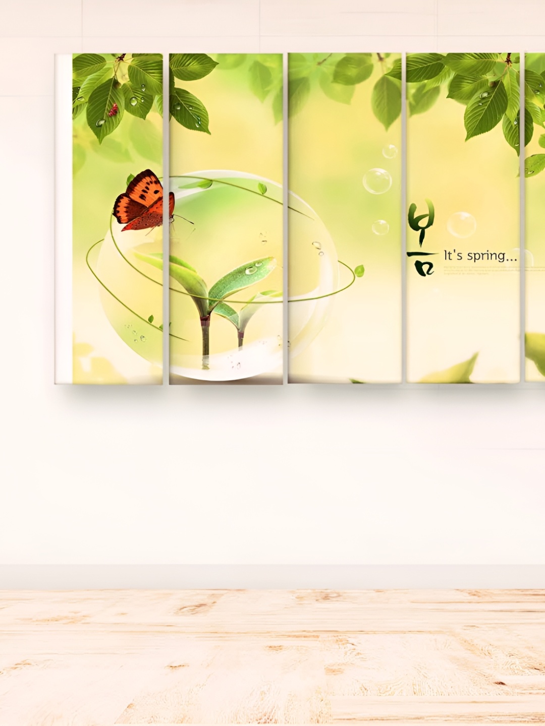 

Casperme 5 Pieces Lime Green Wooden Wall Art