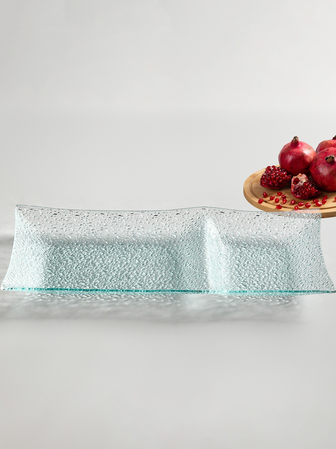 

Red Butler Transparent Glass Frosted Texture Serving Platter