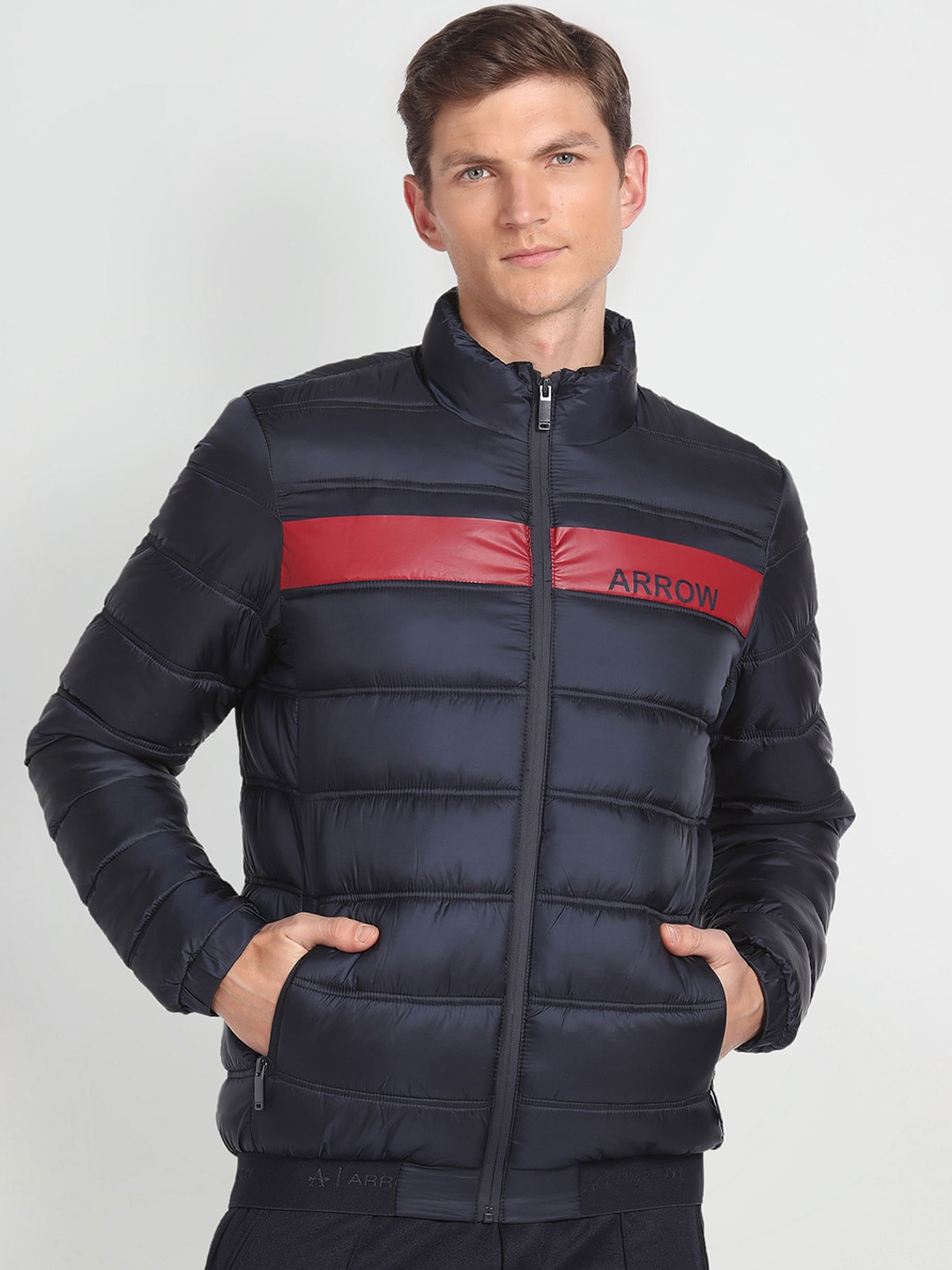 

Arrow Sport Long Sleeves Puffer Jacket, Navy blue