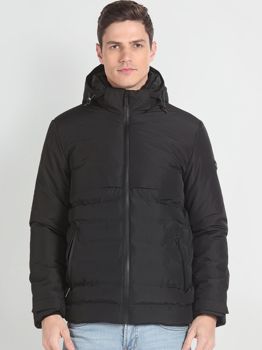 

Arrow Sport Hooded Puffer Jacket, Black