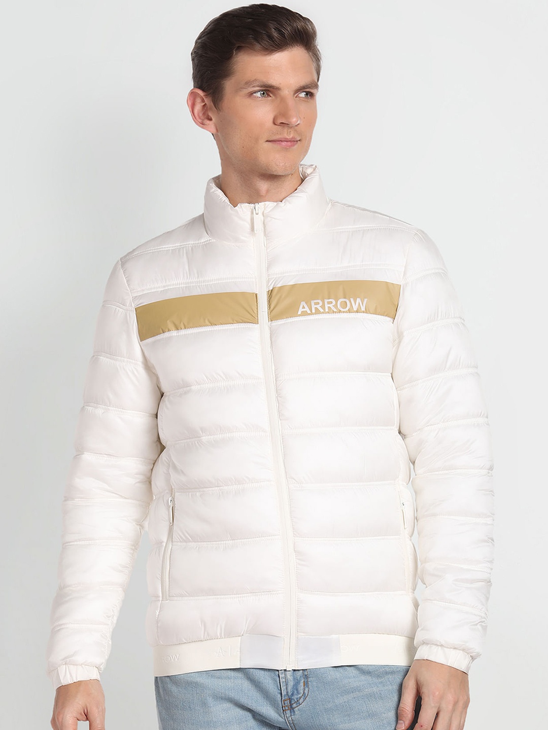 

Arrow Sport Long Sleeves Puffer Jacket, White