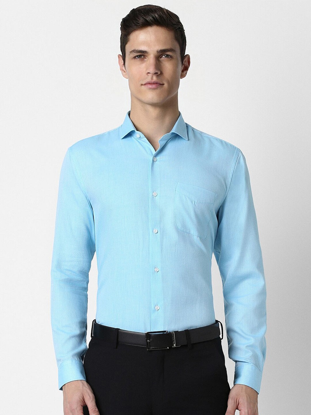 

Peter England Regular Fit Formal Shirt, Blue