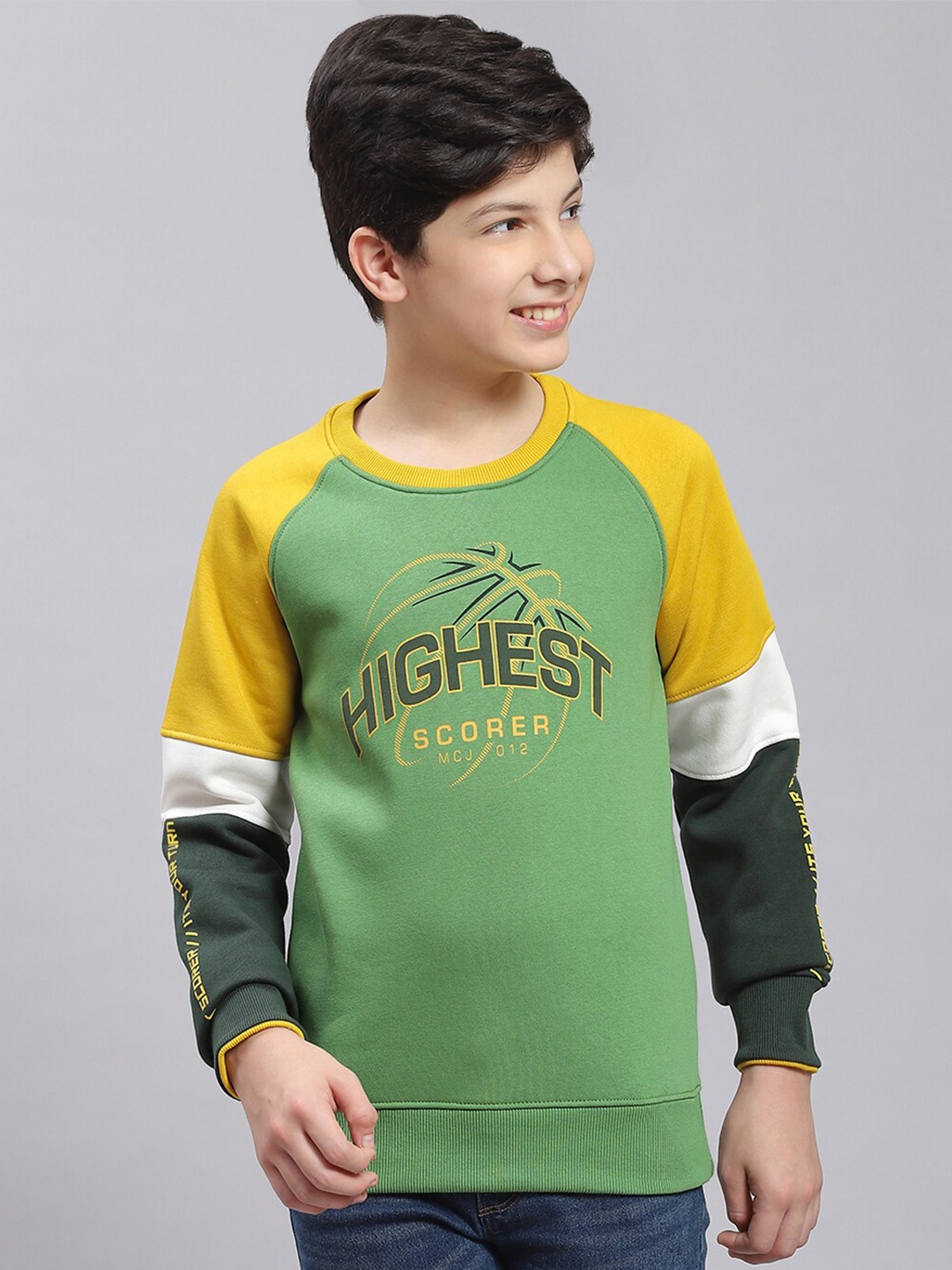 

Monte Carlo Boys Typography Printed Sweatshirt, Green