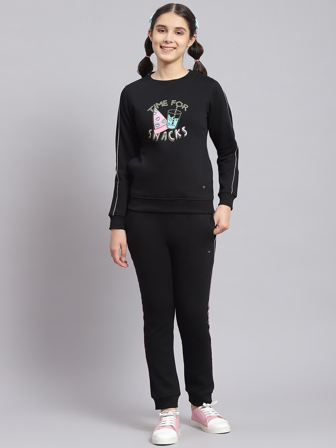

Monte Carlo Girls Typography Printed Tracksuits, Black