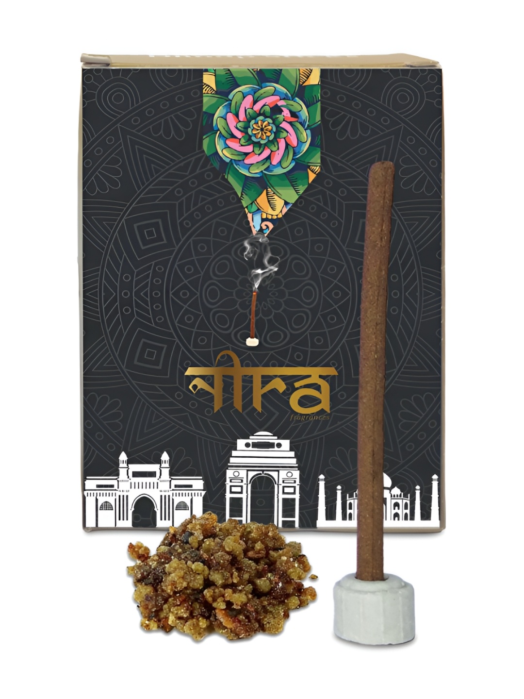 

Nira Fragrances Brown Pure Cow Dung Guggal Dhoop Sticks - 50 nos