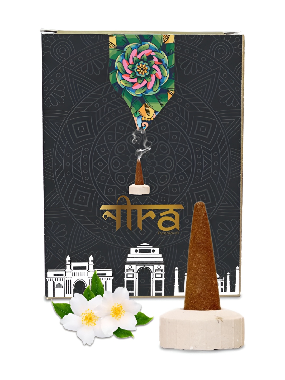 

Nira Fragrances Brown Pure Cow Dung Jasmine Dhoop Cone- 50 nos