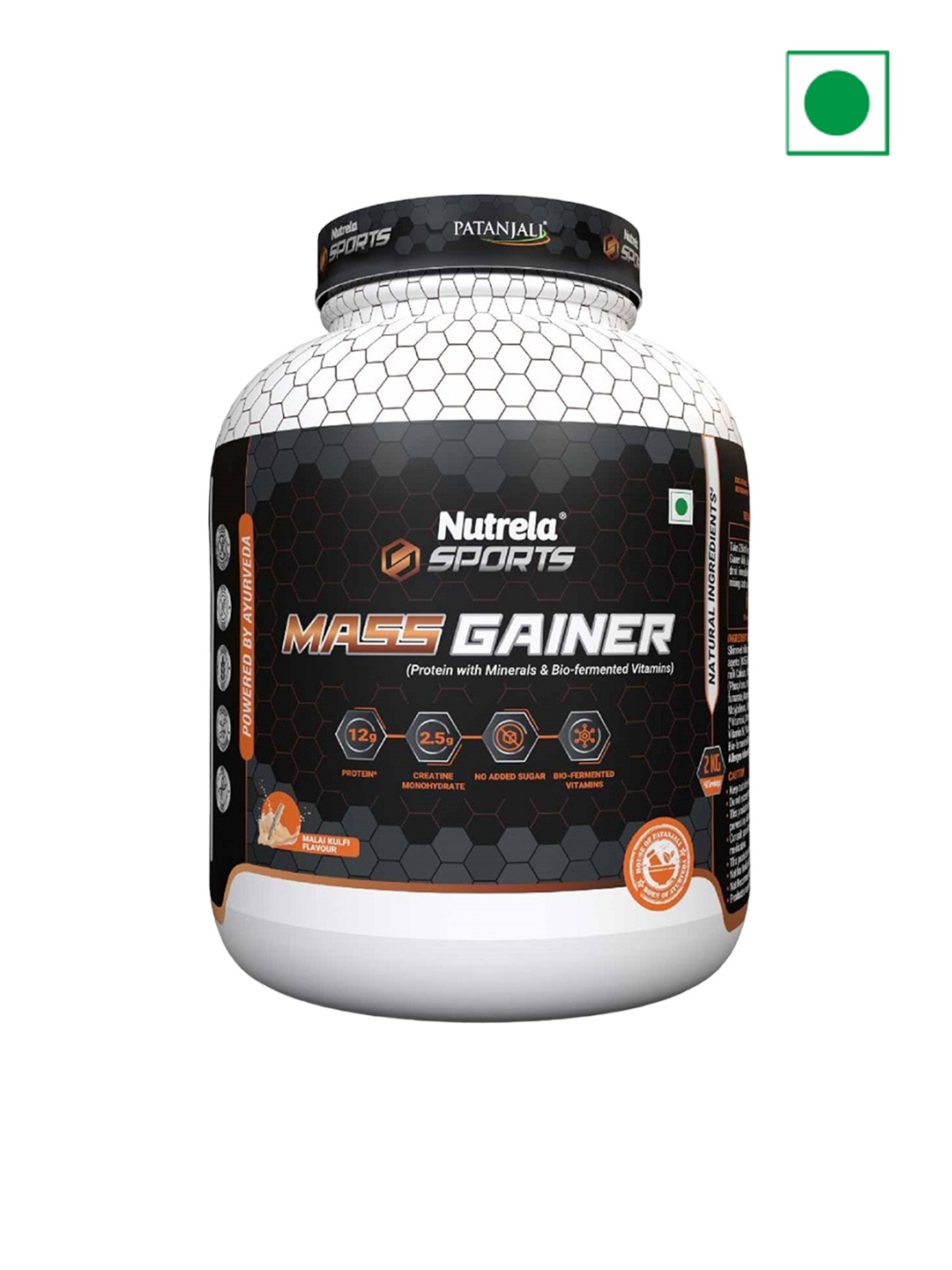 

NUTRELA Sports Mass Gainer Powder - 2Kg - Malai Kulfi, Black