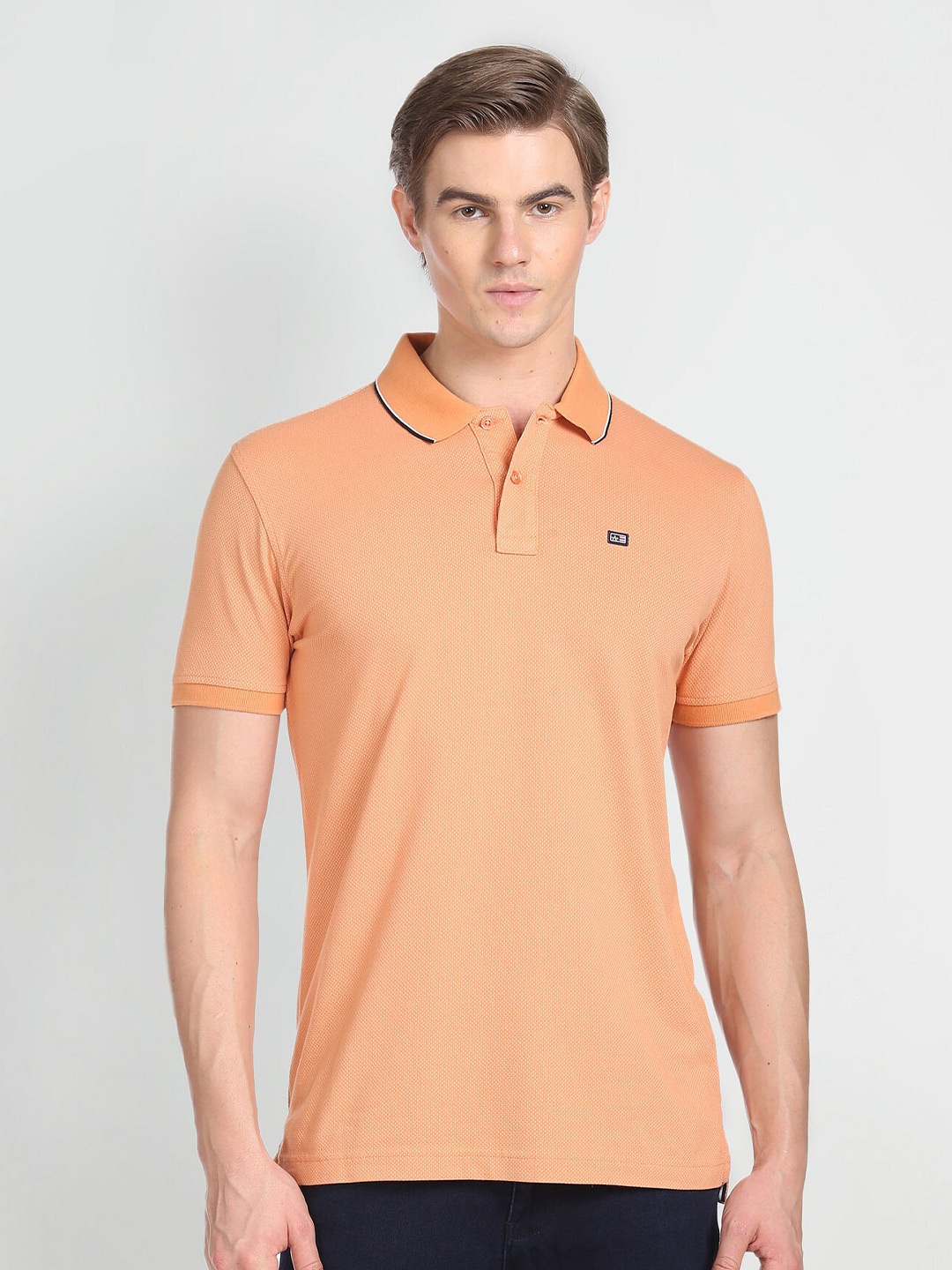 

Arrow Sport Polo Collar Short Sleeves T-shirt, Orange