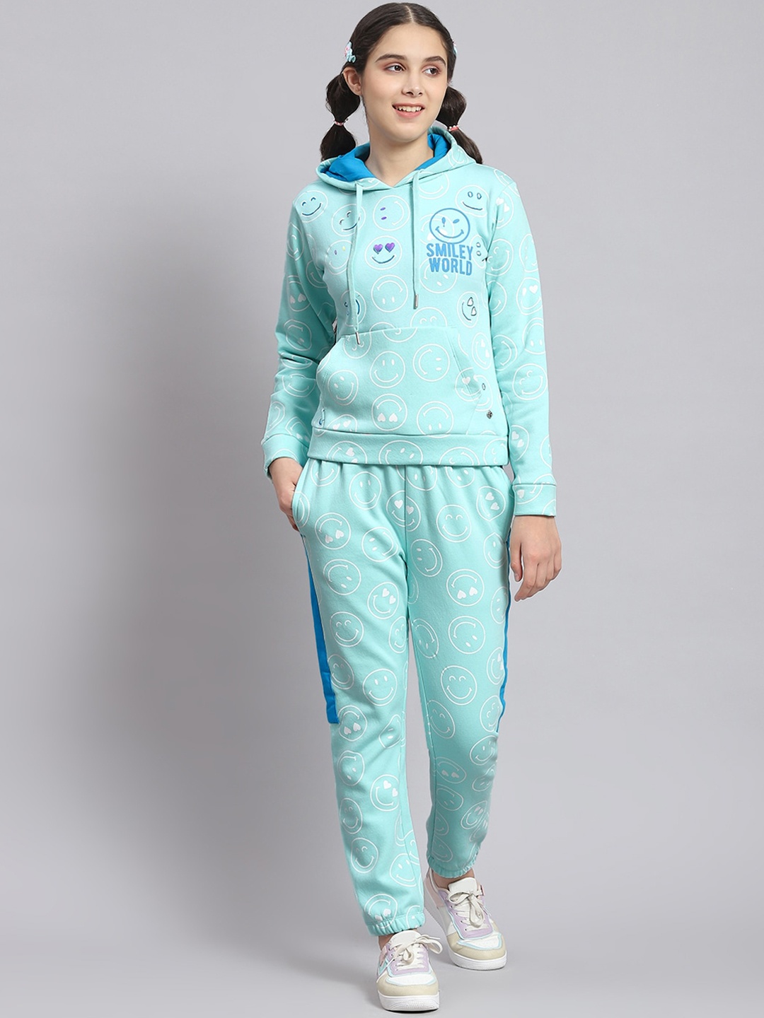 

Monte Carlo Girls Graphic Printed Tracksuits, Turquoise blue