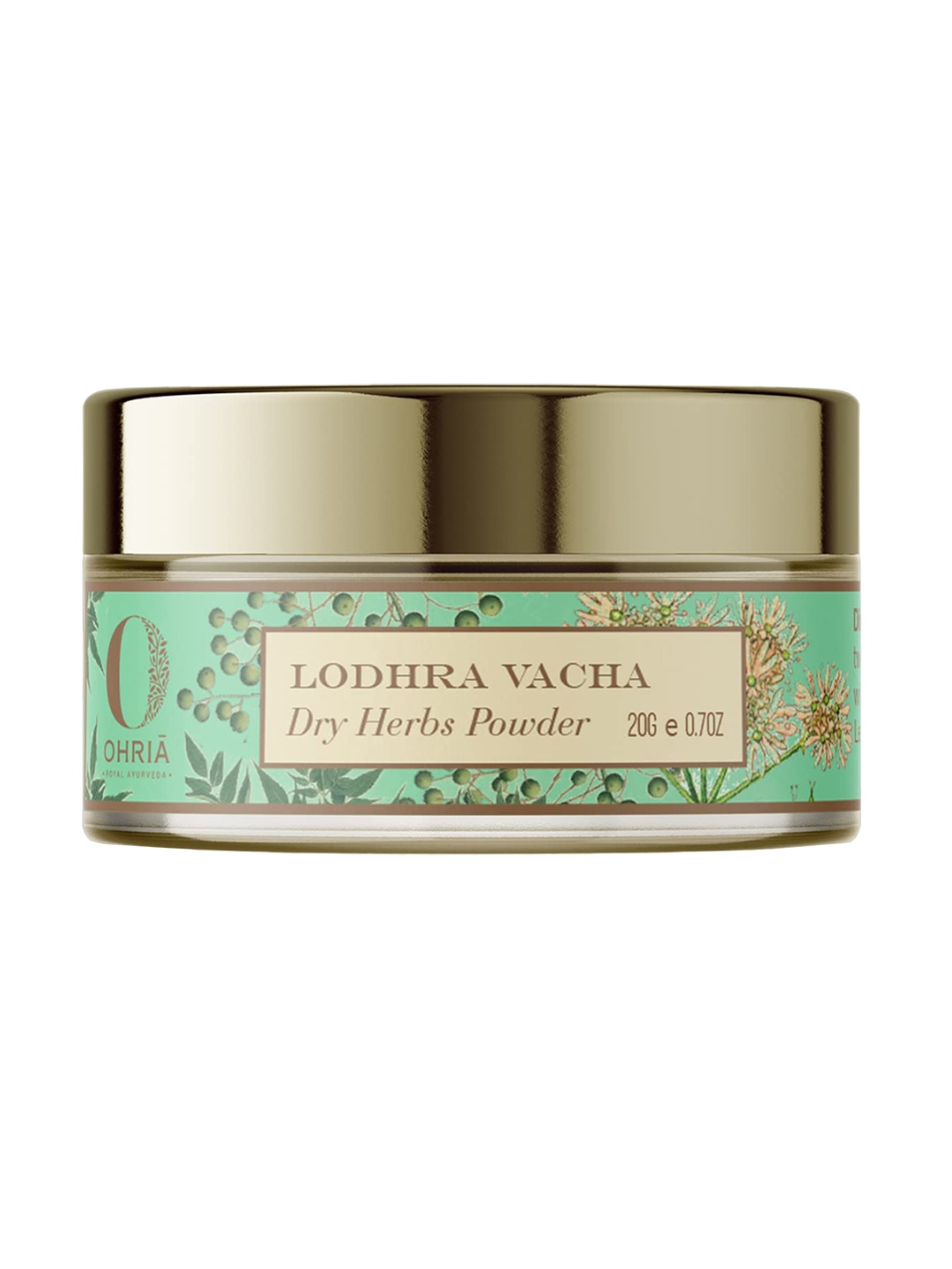 

OHRIA AYURVEDA Lodhra Vacha Face Pack Dry Herb Powder - 20g, Green