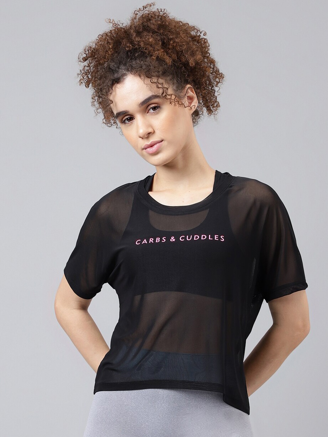

MKH Typography Printed Relaxed Fit Sheer Dri-FIT T-shirt, Black