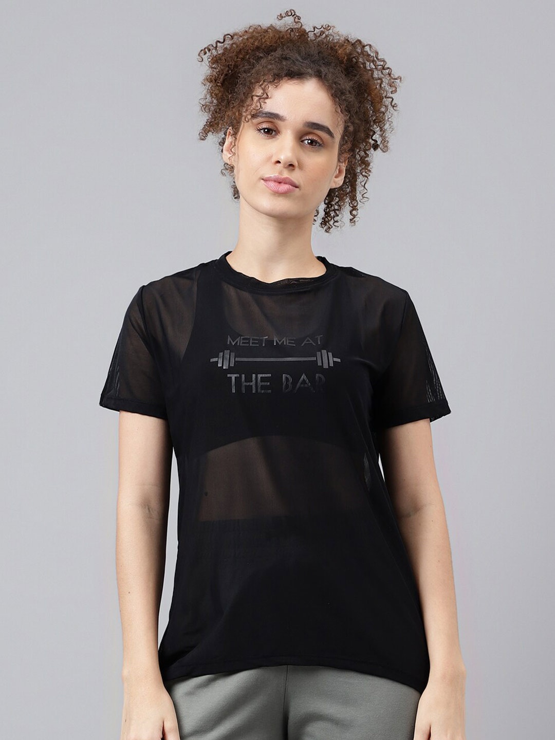 MKH Typography Printed Dri FIT Relaxed Fit Sports T-shirt, Black