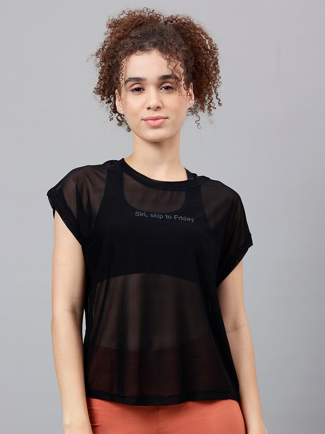 

MKH Typography Printed Extended Sleeves Dri-FIT T-shirt, Black