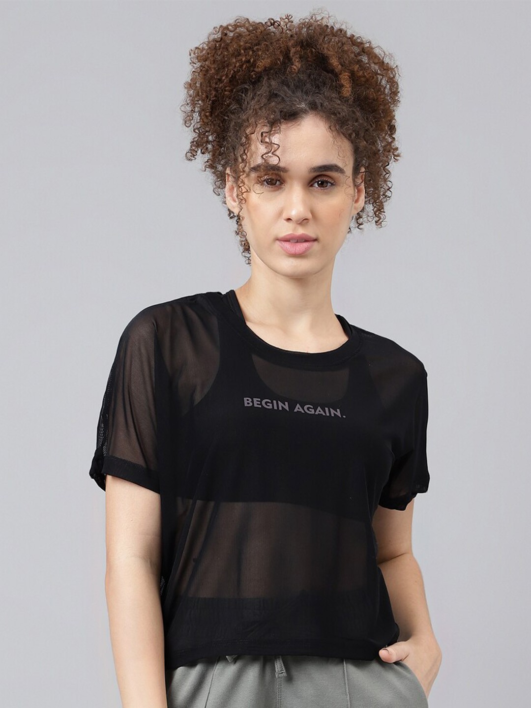 

MKH Typography Printed Dri-Fit Relaxed Fit Training or Gym T-Shirt, Black