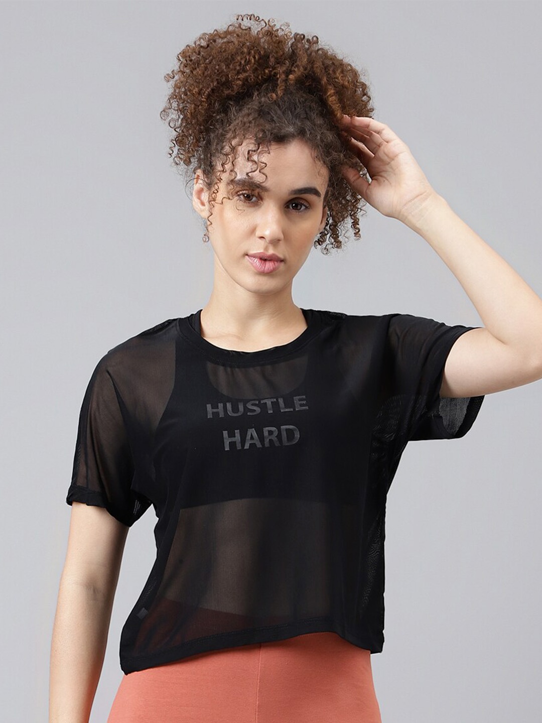 

MKH Dri-FIT Typography Printed T-Shirt, Black