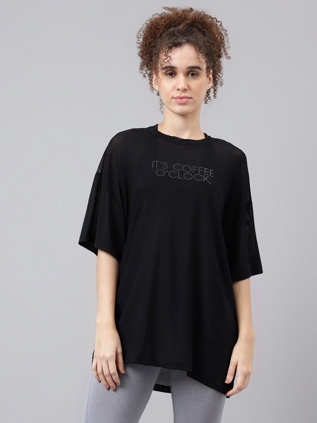 

MKH Typography Printed Relaxed Fit Dri-FIT T-shirt, Black