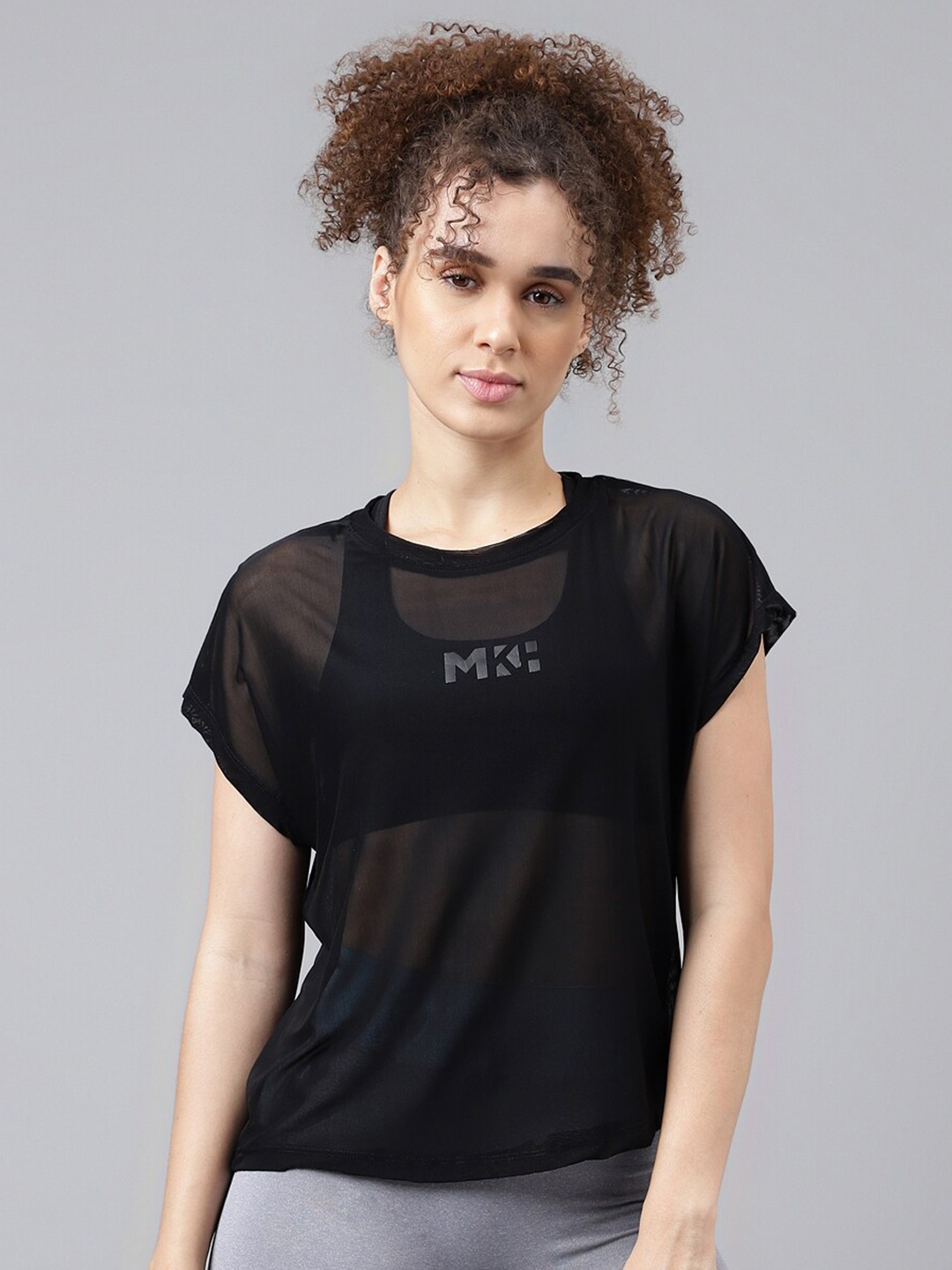 

MKH Typography Printed Dri-Fit Relaxed Fit Training or Gym T-Shirt, Black