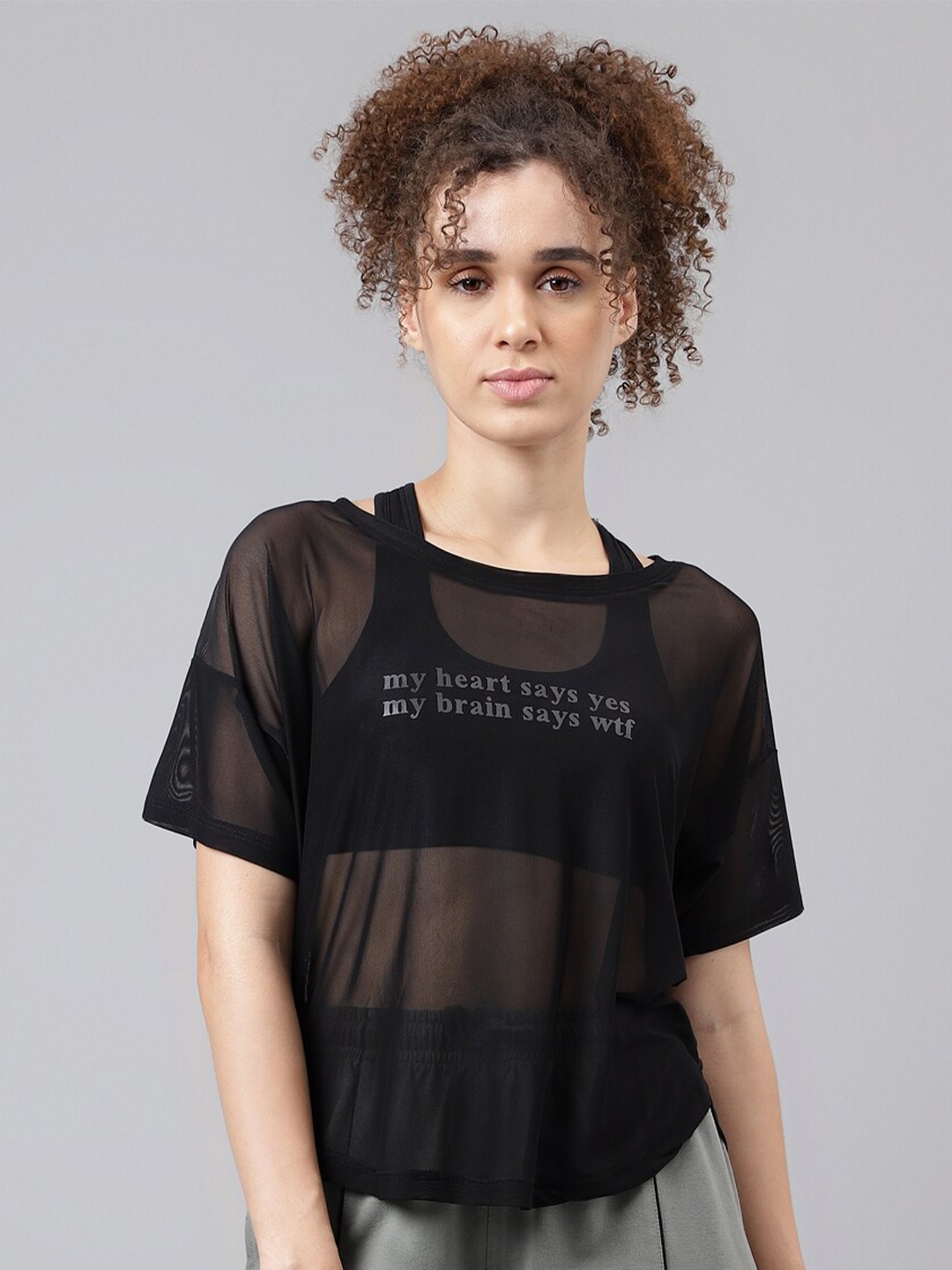 

MKH Typography Printed Dri-FIT Relaxed Fit T-shirt, Black