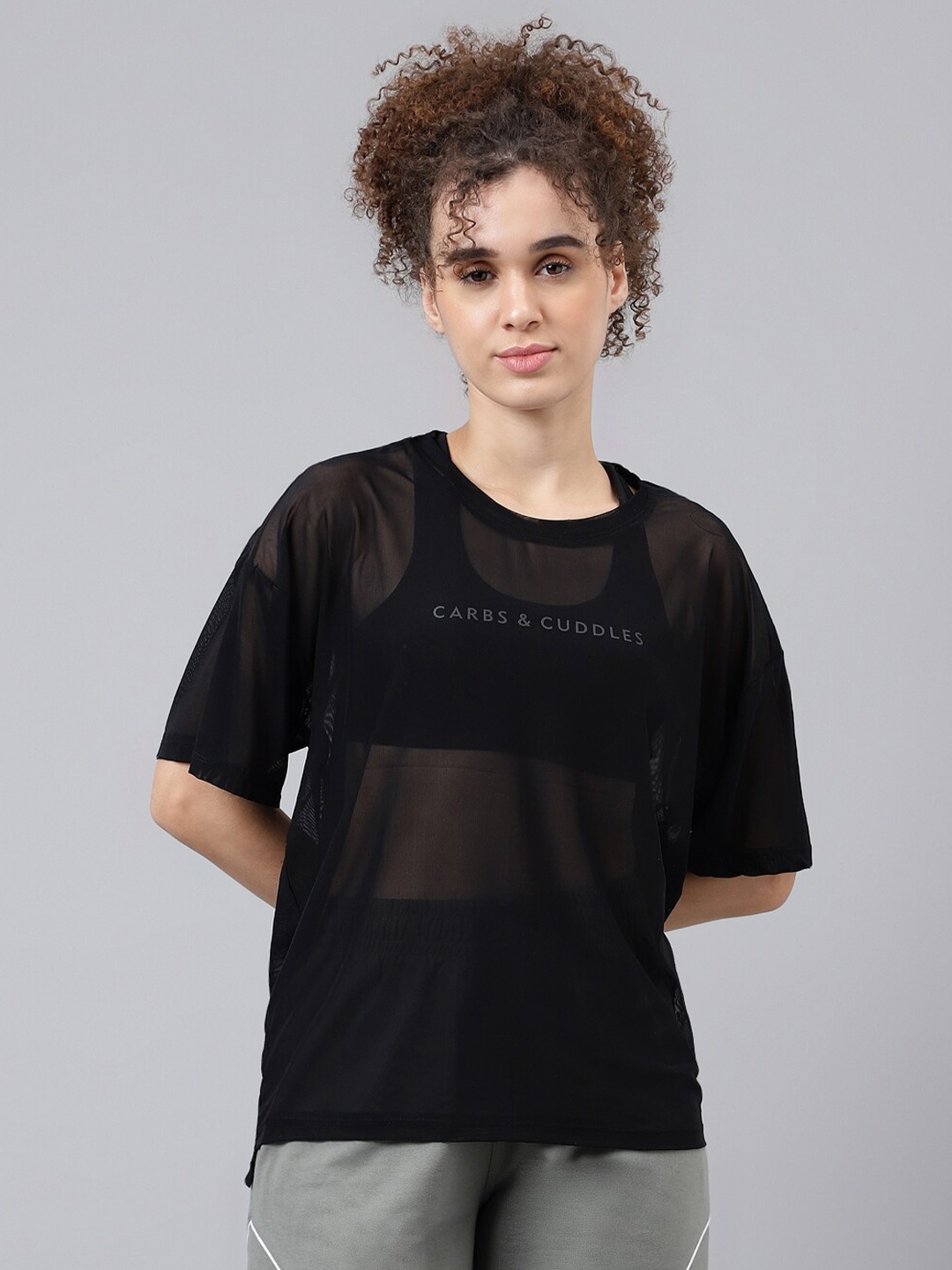 

MKH Typography Printed Relaxed Fit Dri-FIT T-shirt, Black