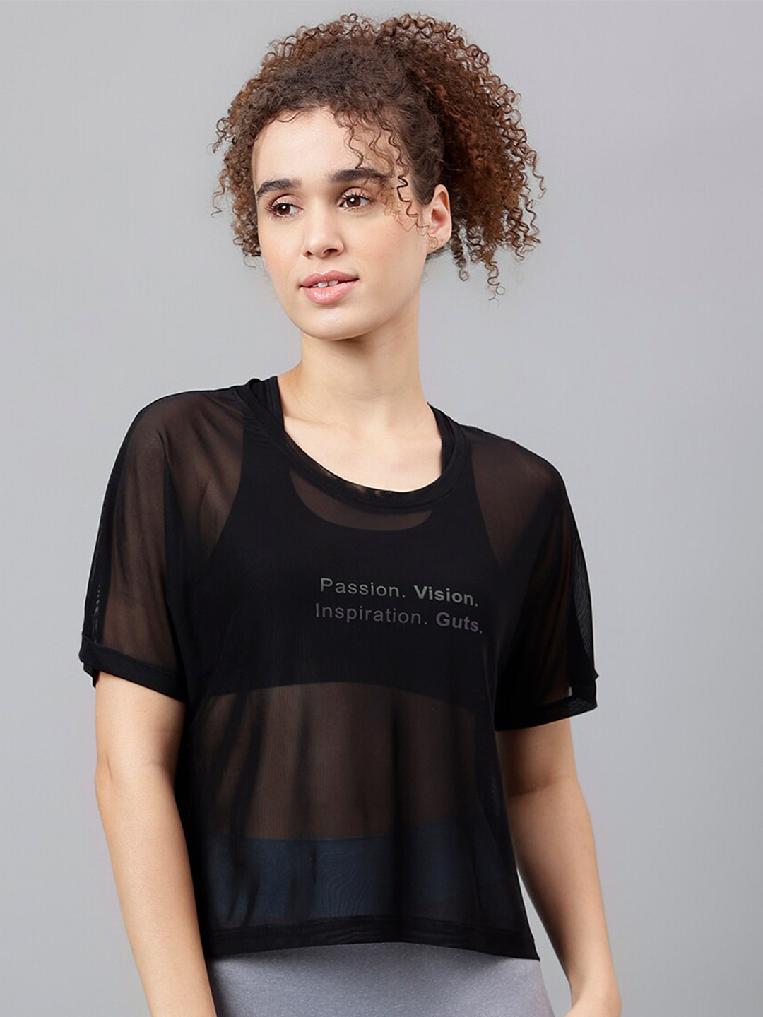

MKH Typography Printed Dri-Fit Relaxed Fit Training or Gym T-Shirt, Black