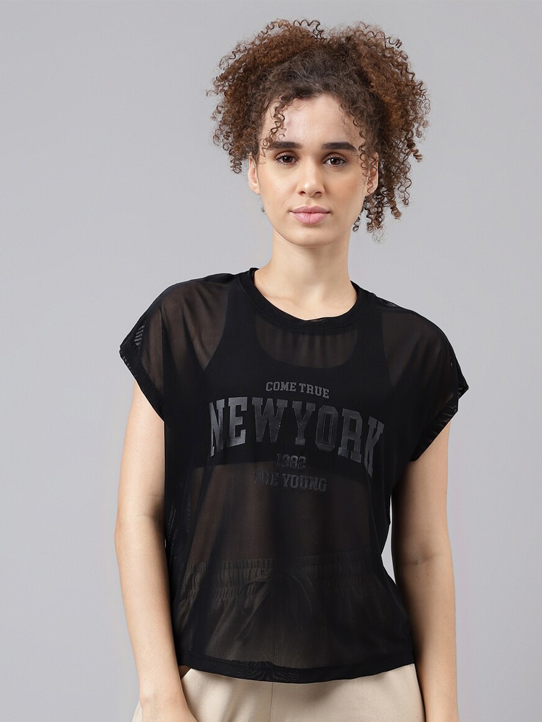 MKH Dri-FIT Typography Printed T-Shirt, Black