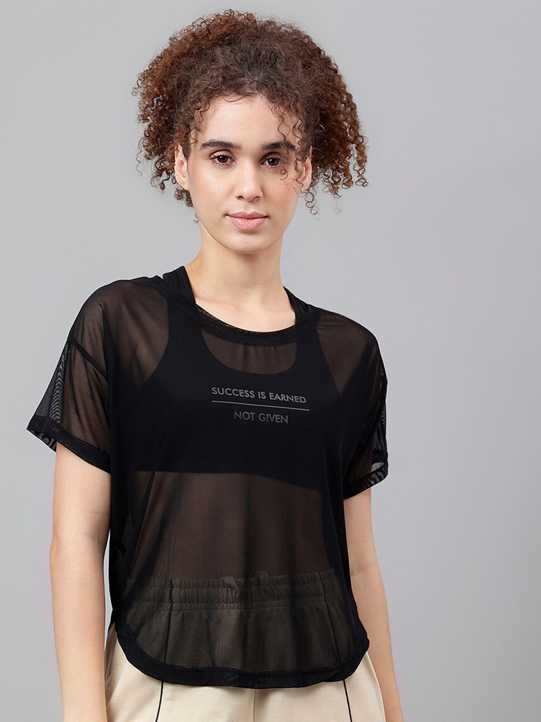 MKH Typography Printed Relaxed Fit Dri-FIT T-shirt, Black