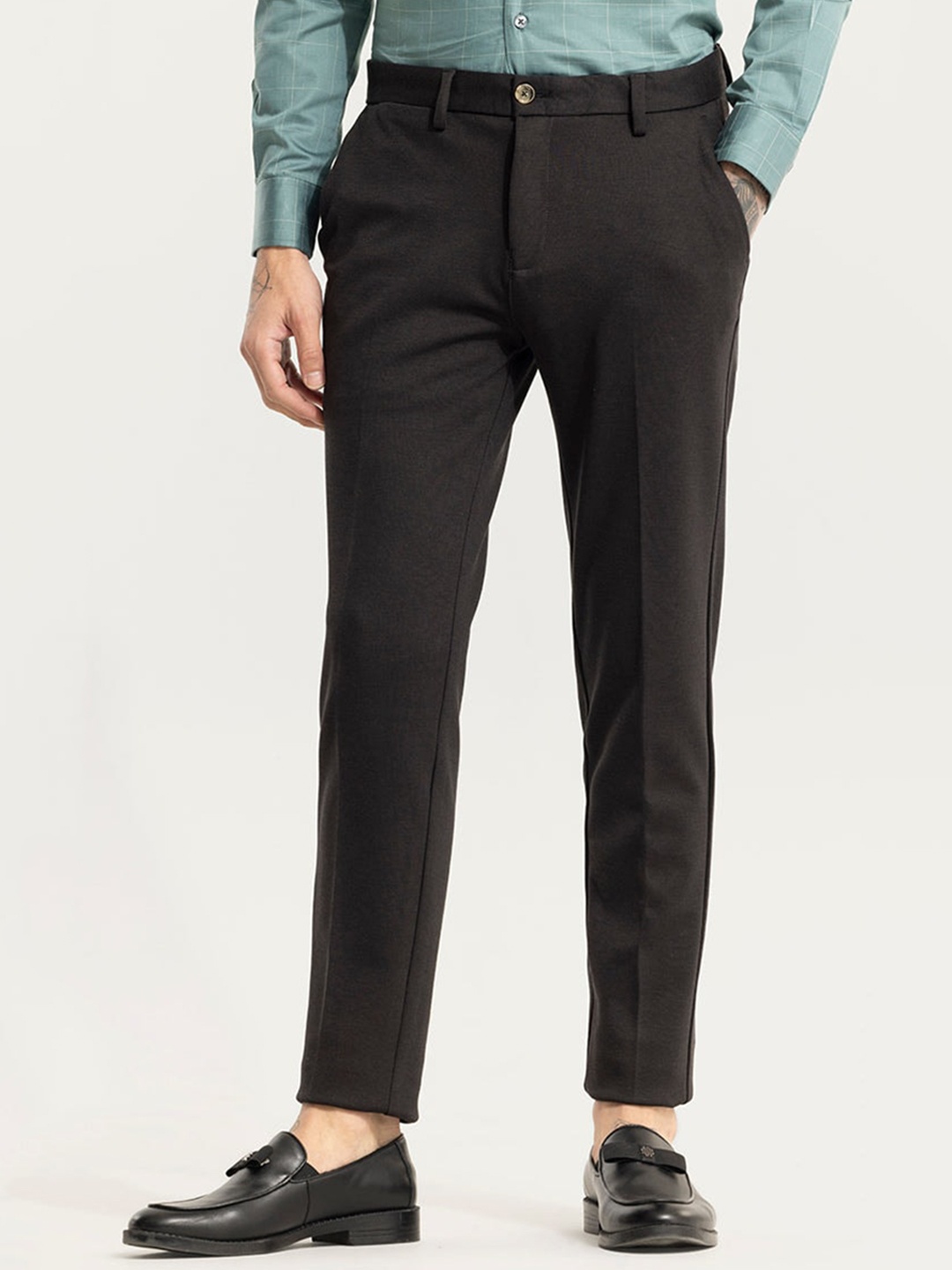 

Snitch Men Black Slim Fit Trousers
