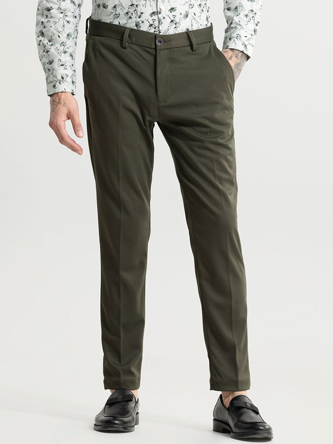 

Snitch Men Green Slim Fit Trousers