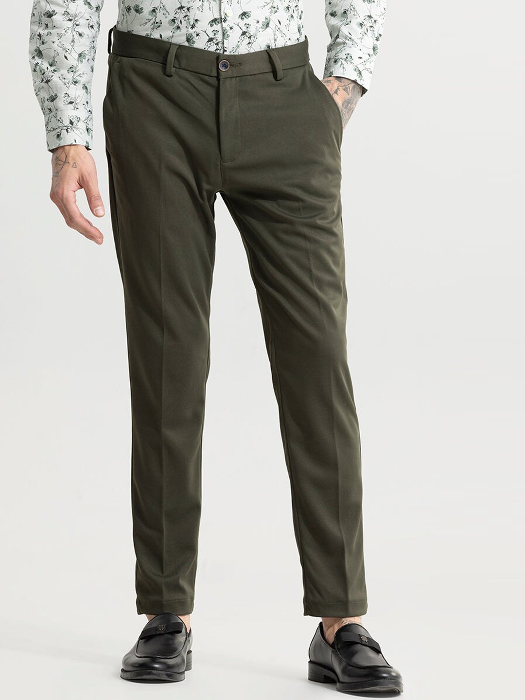 

Snitch Men Green Slim Fit Trousers