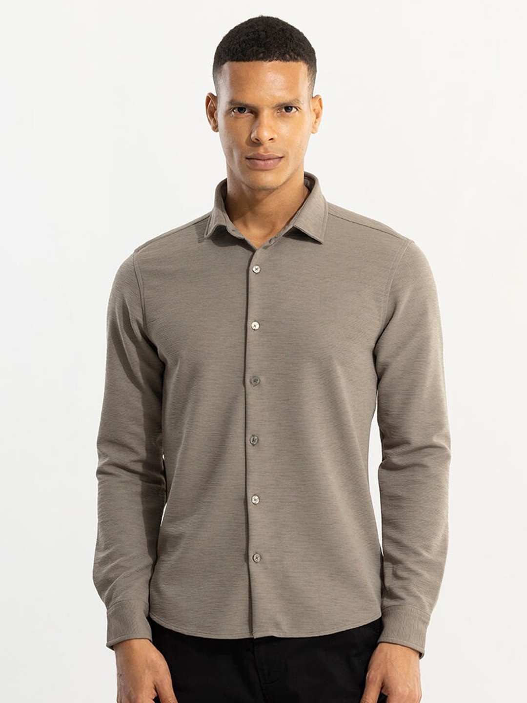 

Snitch Grey Classic Slim Fit Casual Shirt