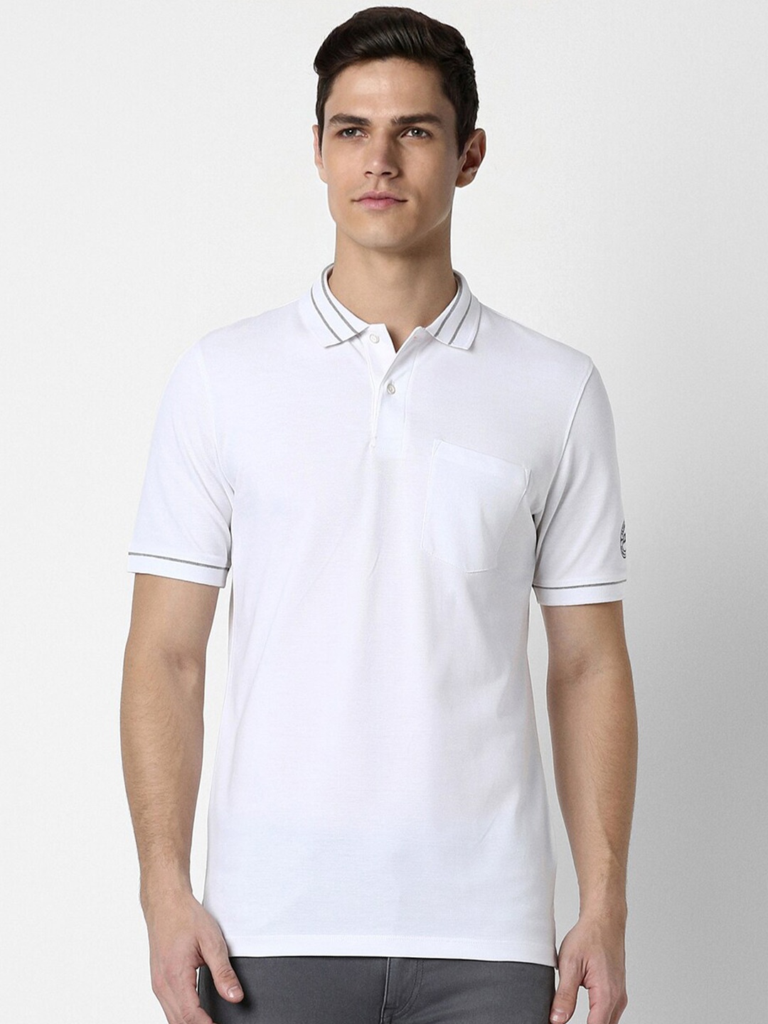 

Peter England Polo Collar Casual T-shirt, White