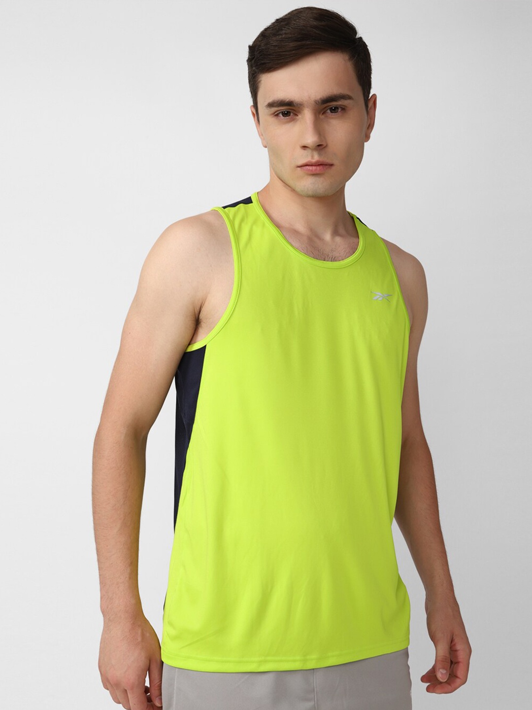 

Reebok Colourblocked Running Speedwick Singlet T-Shirt, Lime green
