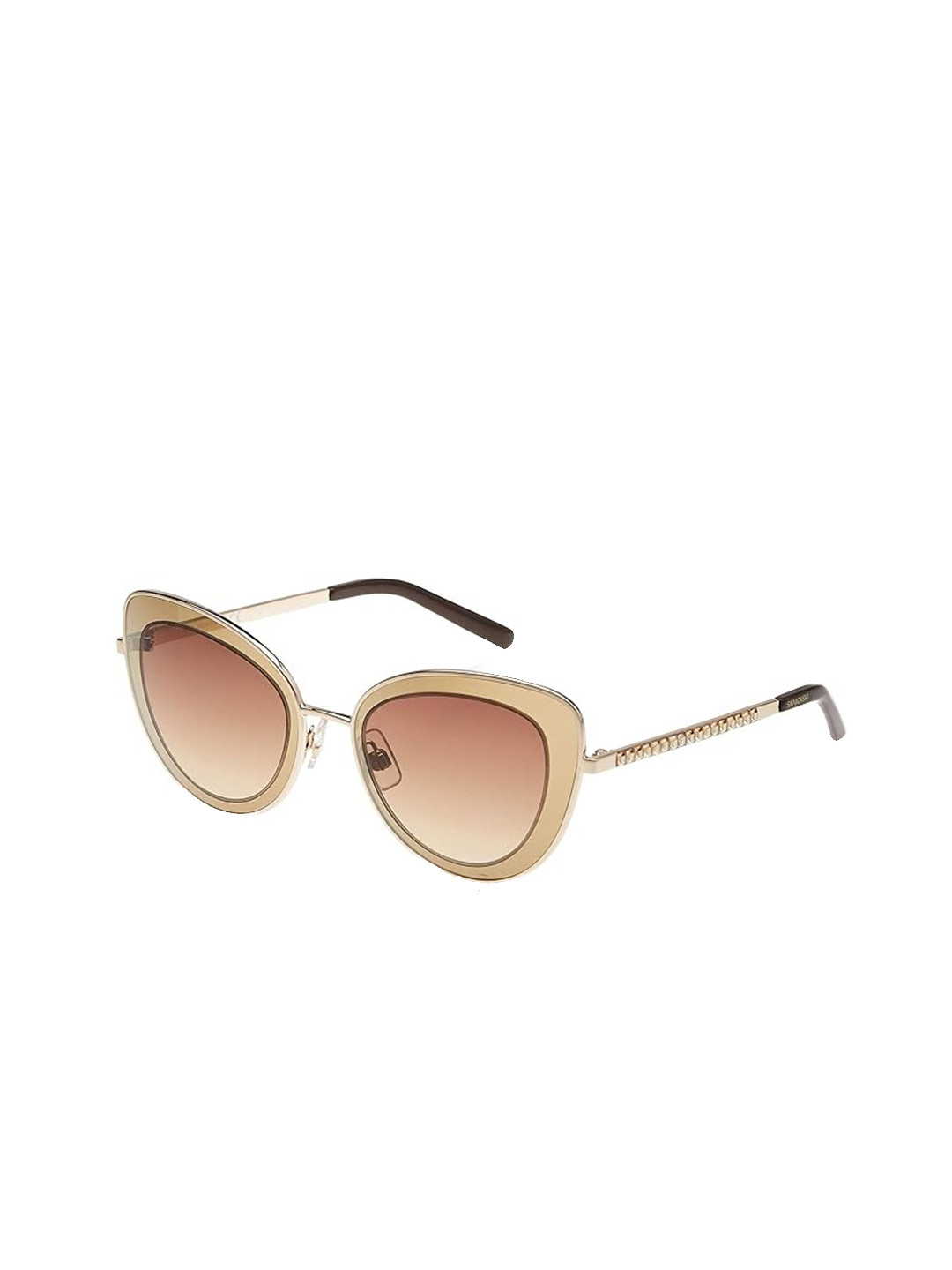 

SWAROVSKI Women Retro Square Sunglasses with Lens SK0144, Brown
