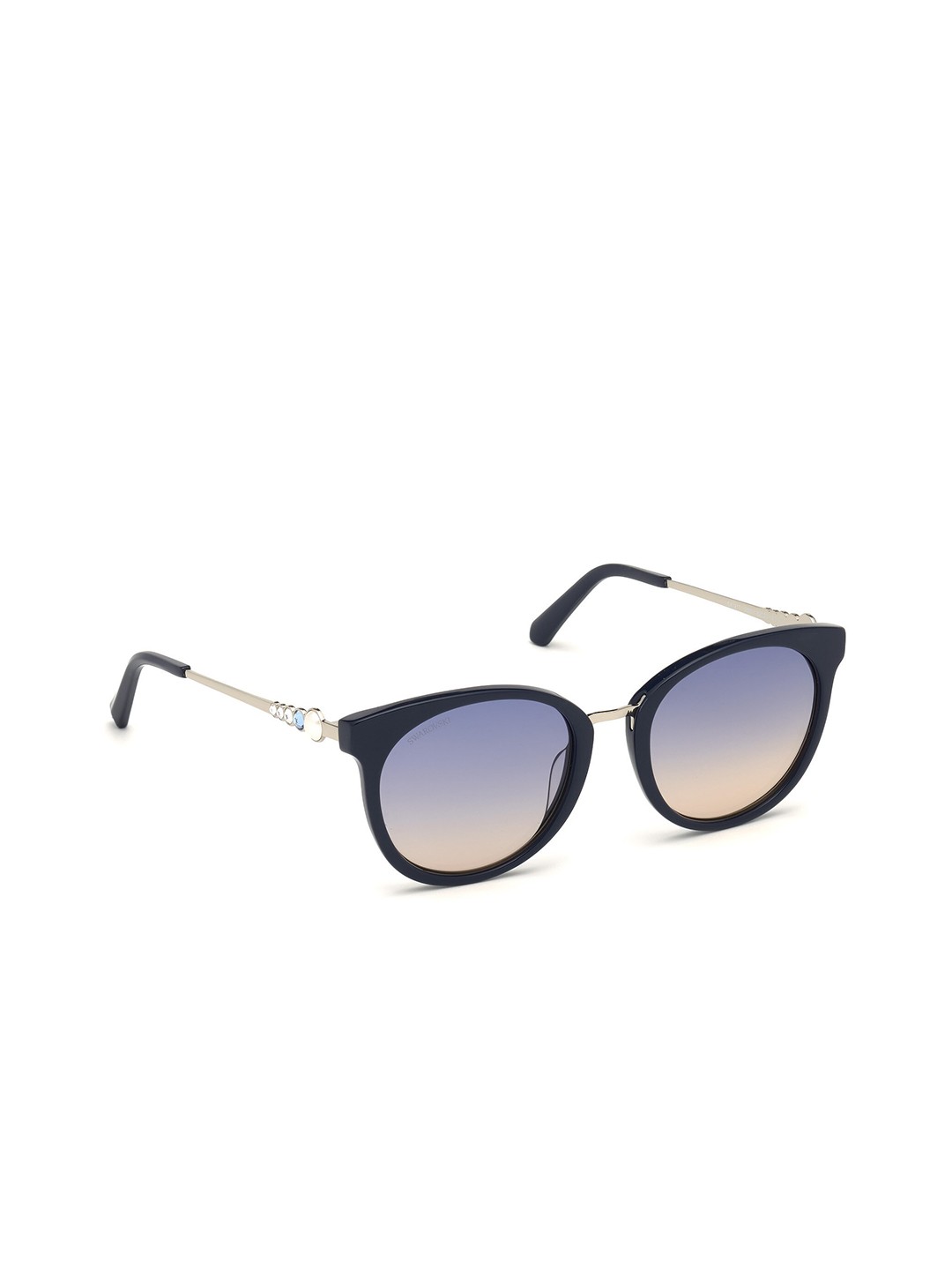 

SWAROVSKI Women Round Sunglasses With Lens SK0217, Blue