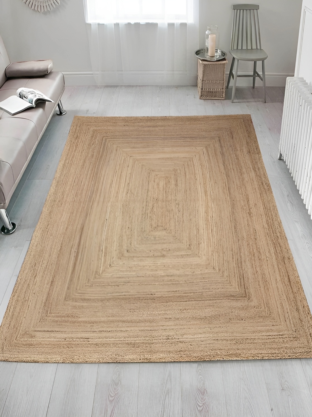 

COMFIDELITAS Beige Solid Anti Skid Carpet