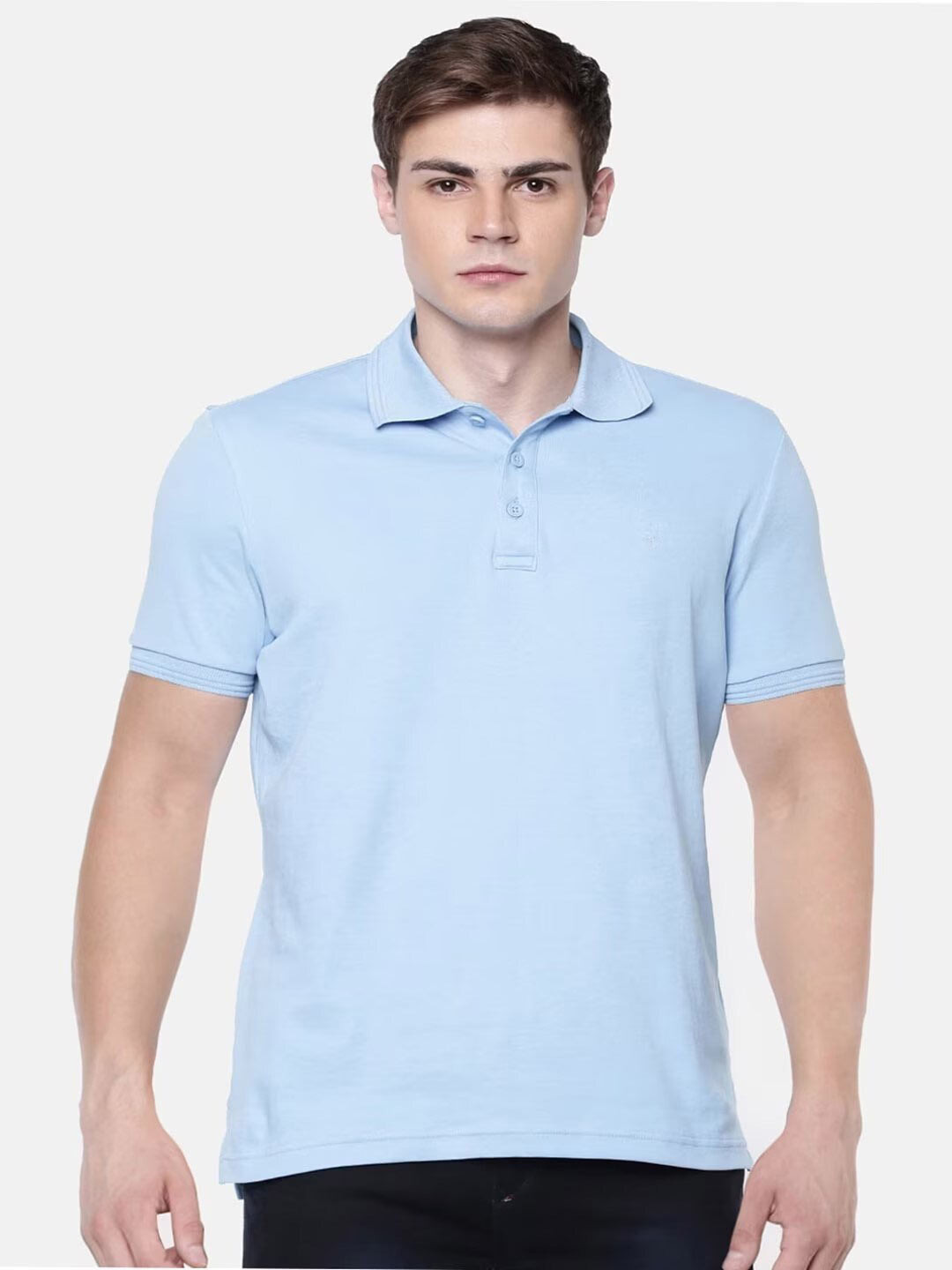

Ramraj Men Polo Collar Pure Cotton Regular Fit T-shirt, Blue