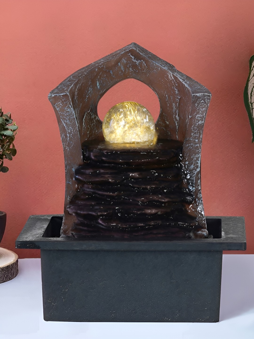 

Heritage India Brown & Gold Toned Rock Shape Water Fountain