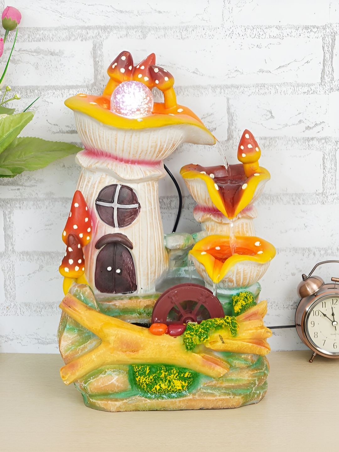 

Heritage India White & Orange Cabin Shaped Water Fountain