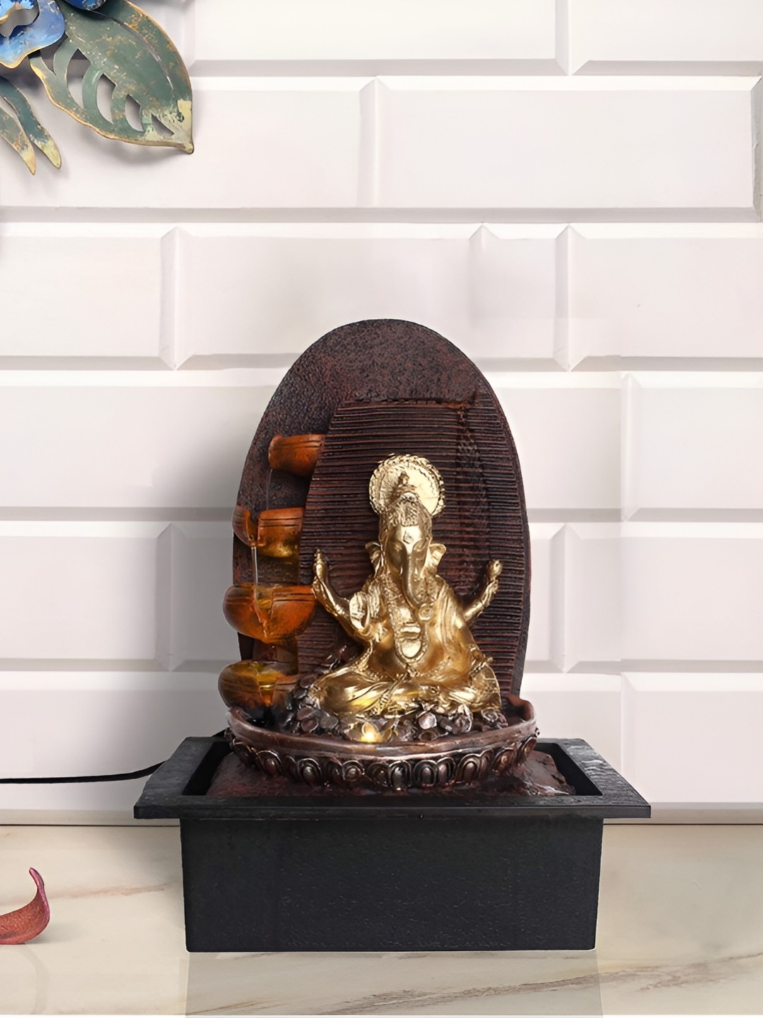 

Heritage India Brown Ganesha Idol Waterfall Fountain