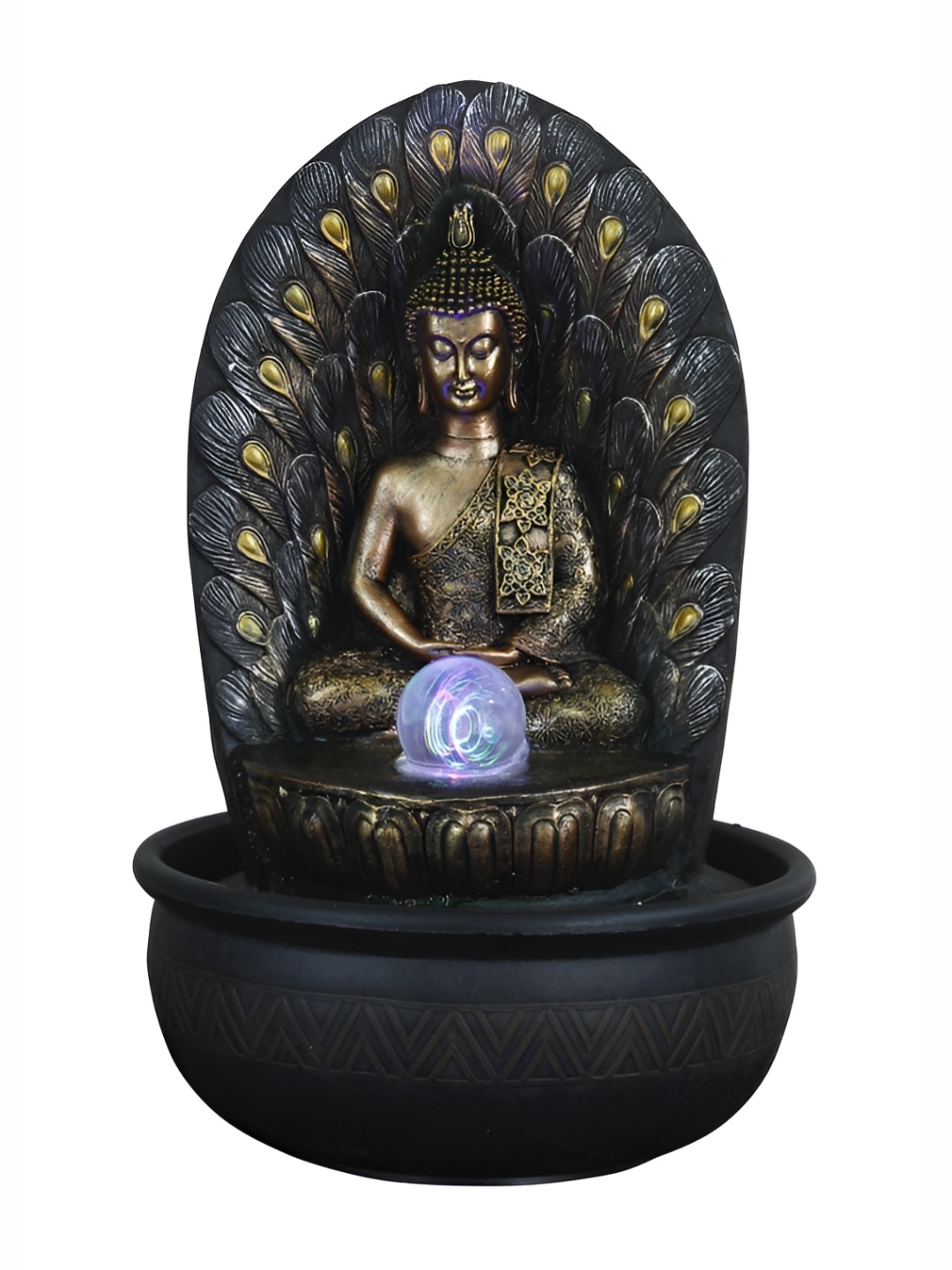 

Heritage India Brown Buddha Design Waterfall Fountain