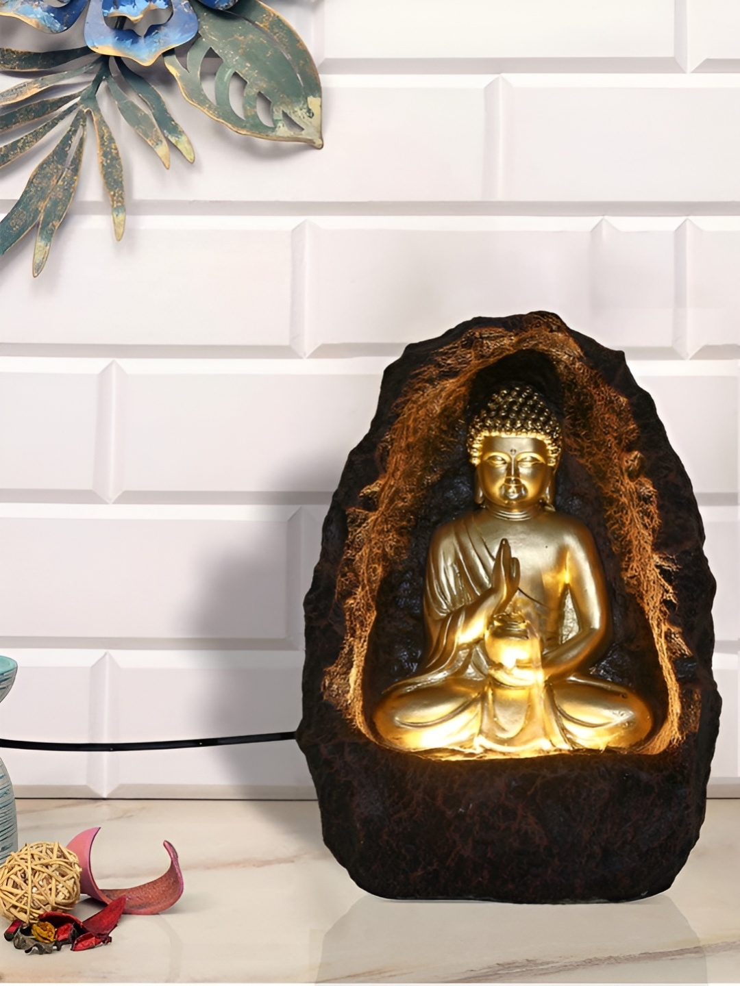 

Heritage India Brown Buddha Design Waterfall Fountain