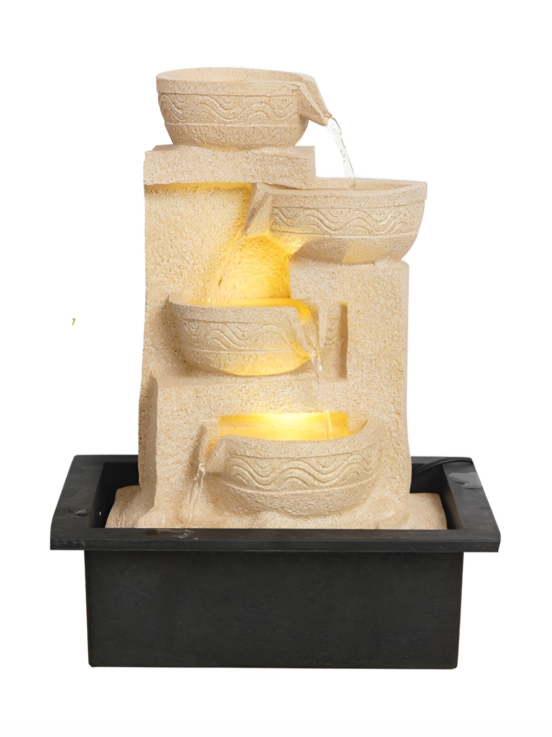 

Heritage India Cream 4-Tier Design Waterfall Fountain