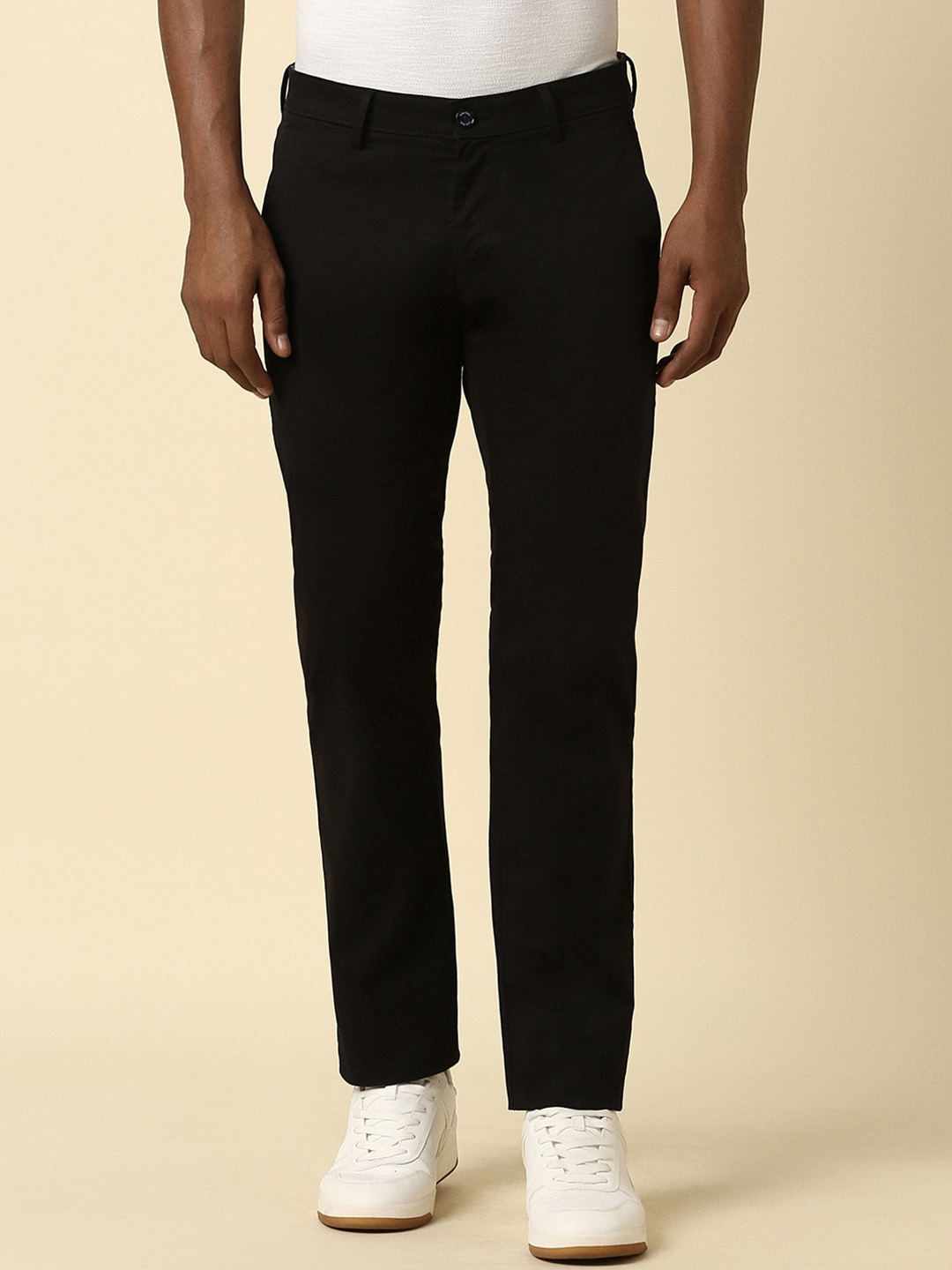 

Allen Solly Men Slim Fit Mid-Rise Trouser, Black