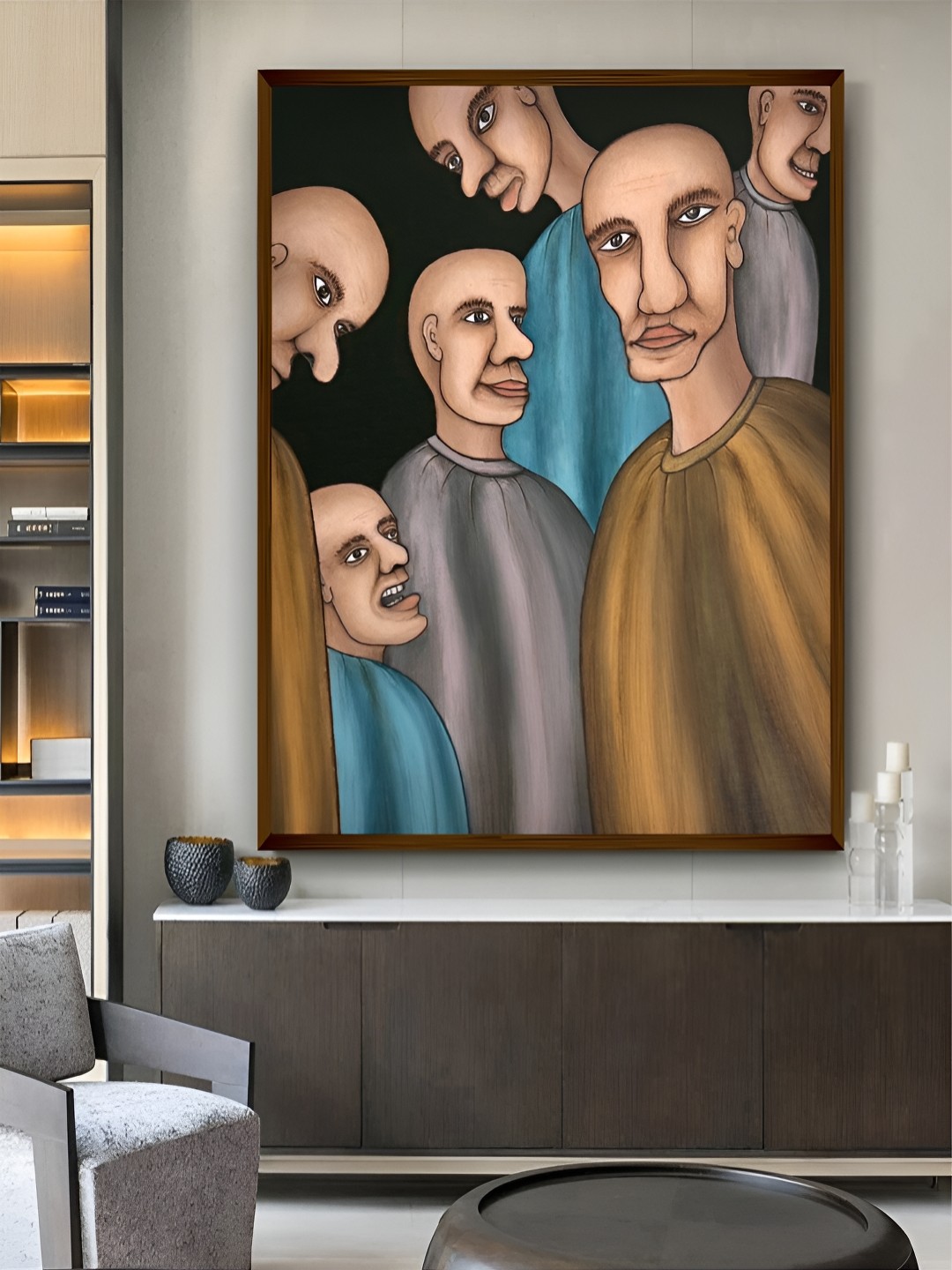 

Artsense Black & Brown Canvas Painting Wall Art